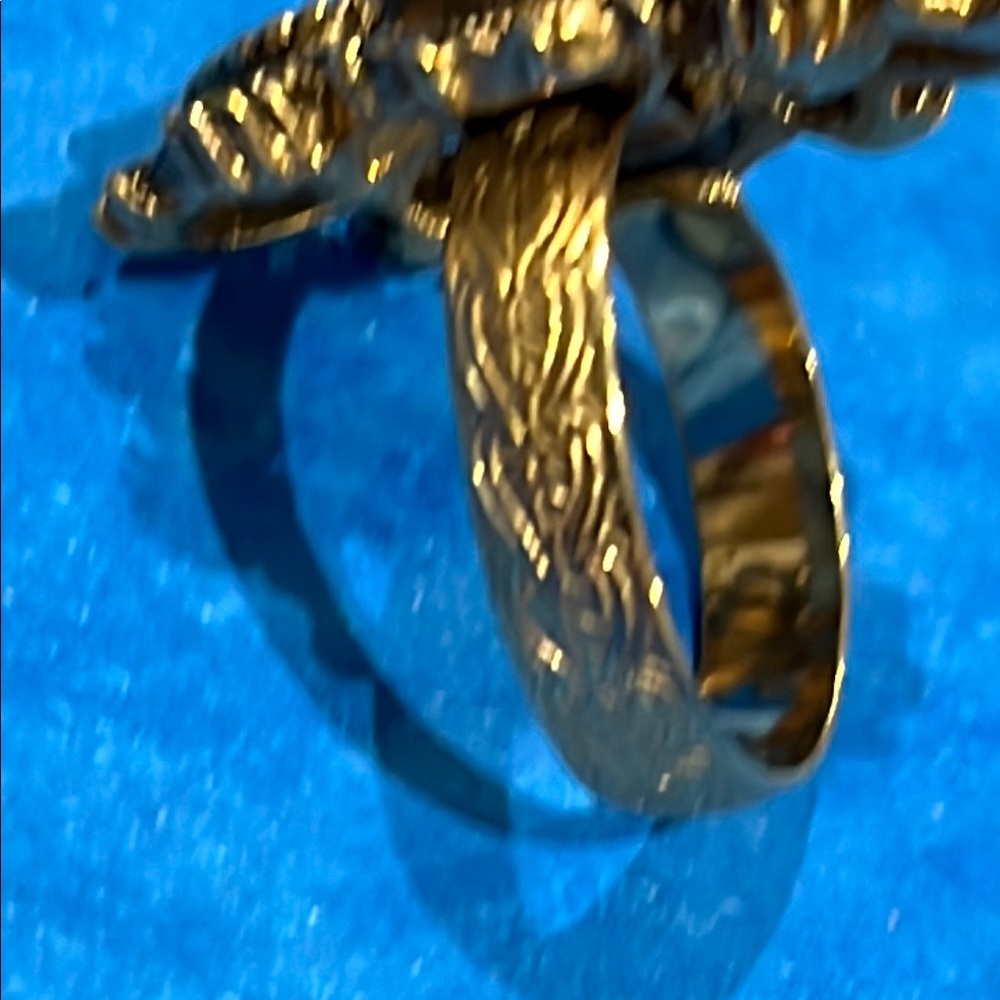 * Coventry Gold and Pink Statement Ring - Picture 2 of 5